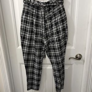 B&W Plaid Pants
